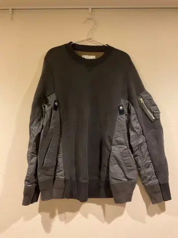 sacai 다크 그레이 크루넥 트레이닝복 사카이 스테디셀러 맨투맨 L