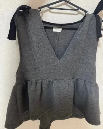 bibiy 리본 페플럼 베스트 뷔스티에