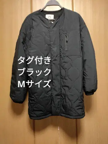 택 포함 방풍 발수 스트레치 퀼팅 코트 M 블랙