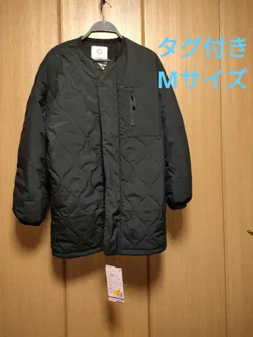 택 포함 방풍 발수 스트레치 퀼팅 코트 M 블랙