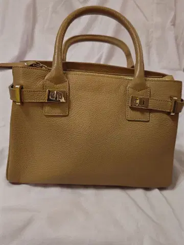 [ 거의 미사용 ] GIANNI NOTARO 베이지 가죽 핸드백