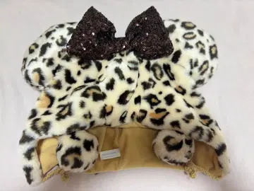 레오파드 무늬 미키 모양 모자