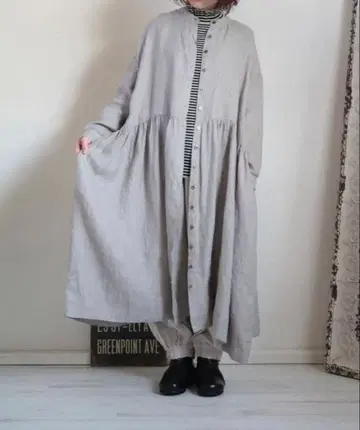 nachukara 나츄카라 울 린넨 개더 원피스