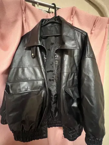 [ 당일 발송! ] GRL 블랙 레더 봄버 자켓