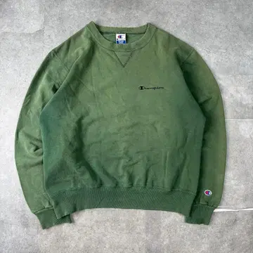 90s Champion 맨투맨 페이드 그린 M 크롭