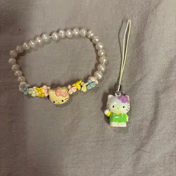 헬로키티 산리오 키티 스트랩 비즈 팔찌