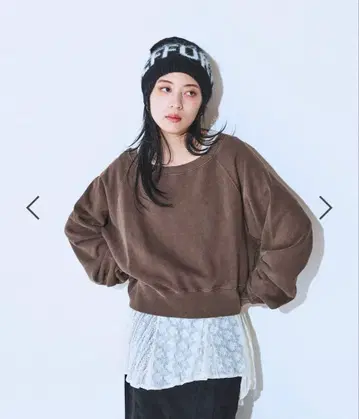 JEANASIS 빈티지 기모 숏 보트넥 풀오버