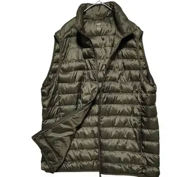 울트라 라이트 다운 베스트 카키 계열 XL 사이즈