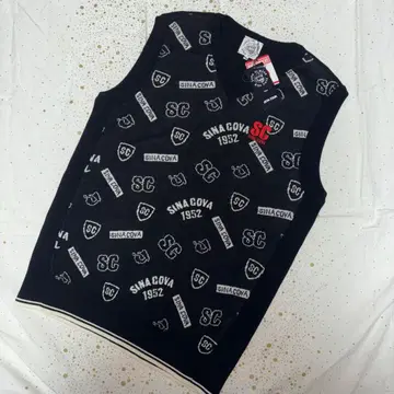 새상품, 시나코바 SINA COVA, 고급 울 베스트, L, 블랙, 블랙