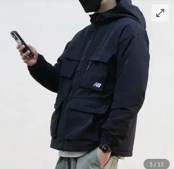 New Balance 뉴발란스 충전솜 필드 코트 블랙