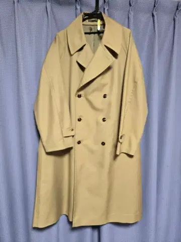 아바하우스 베이지 더블 브레스트 트렌치코트