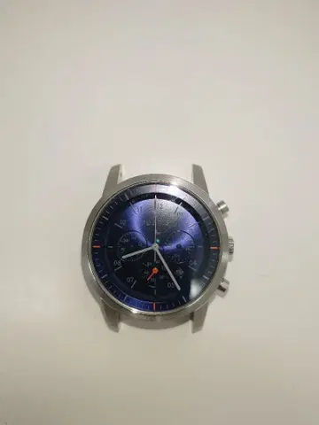 정크 wena 파란색 스테인리스 스틸 크로노그래프 손목시계