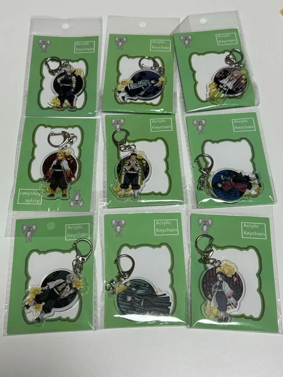 Demon Slayer: Kimetsu no Yaiba Acrylic Keyring Zuu 9 types bulk
