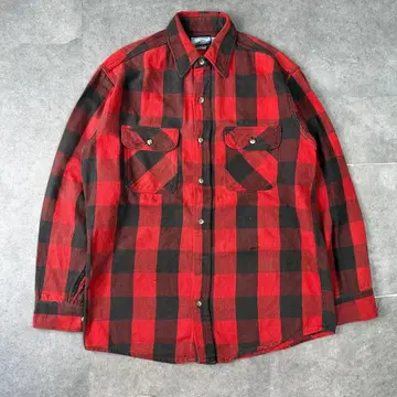 80s 필드 마스터 USA 버팔로 체크 플란넬 셔츠