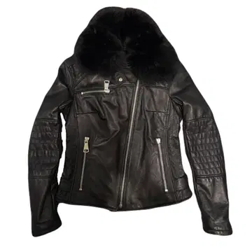 00s 사선 zip 라이더스 레더 재킷 이탈리아제