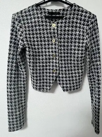 ZARA 하운드투스 체크 패턴 자켓