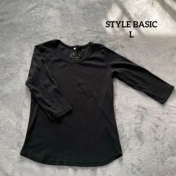 STYLE BASIC 5부 소매 T셔츠 L 사이즈 블랙