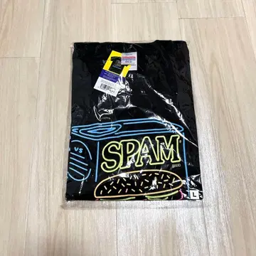 오키나와 미야코지마 스팸 지역 기념품 T셔츠 네온 로고 L 사이즈