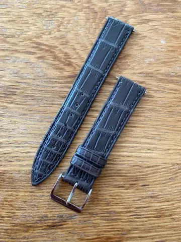 [ 새상품급 ] CARESE 케어스 가죽 벨트 크로커다일 17mm 그레이