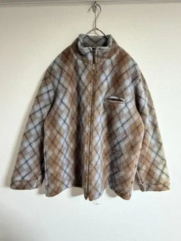 [ 프랑스제 ] APC 아가일 무늬 플리스 자켓 00s 90s