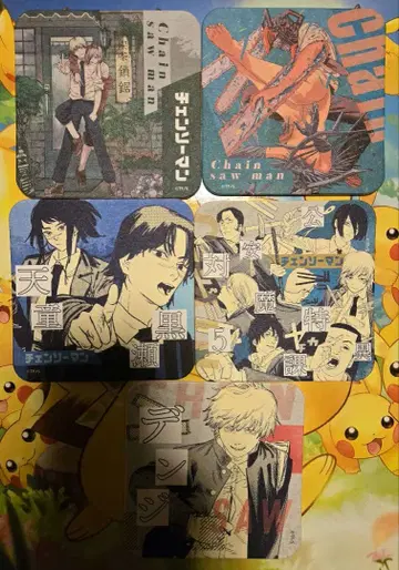 체인소 맨 아트 코스터 덴지 파워