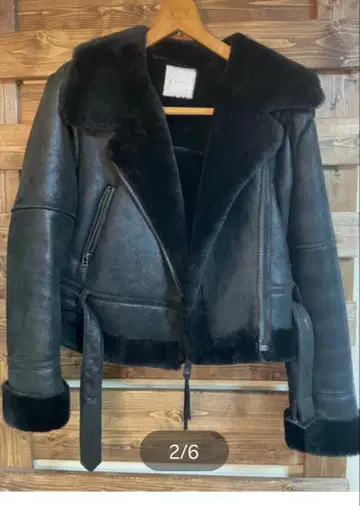 Qussio 리얼 무스탕 자켓 라이더스