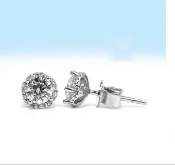 재고 처분 세일 미사용 새상품 모이사나이트 실버 925 각인 귀걸이