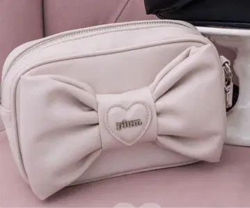 pium 피움 하트 볼륨 리본 미니백