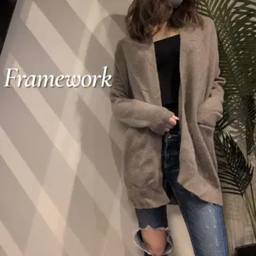 [ 새상품급 ] Framework 캐시미어 100% 가운 가디건