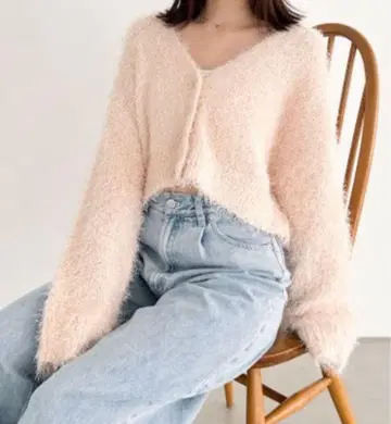 Heather 컬얀 숏 가디건 핑크