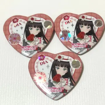 쿠로사와 다이아 GIGO 홀로그램 하트 캔뱃지