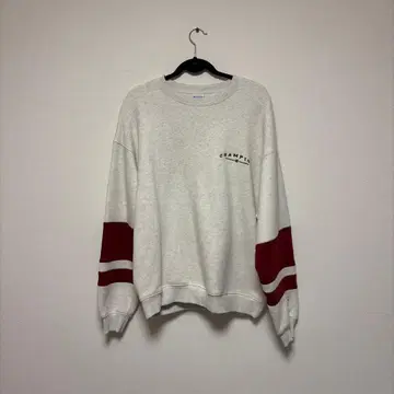 Champion L 사이즈 맨투맨 그레이/빨간색