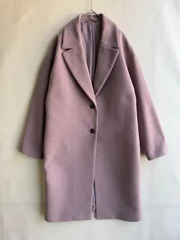 새상품급 GU 지유 울 블렌드 오버 사이즈 체스터 코트 여성용