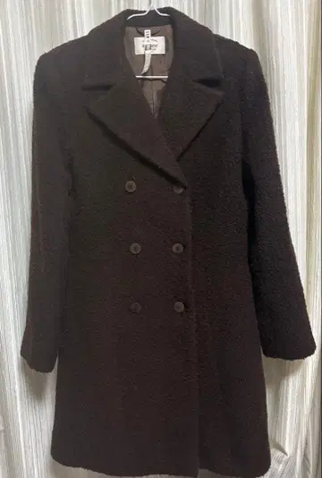 MITSUMINE 브라운 더블 브레스트 롱 코트 이탈리아제 M 사이즈