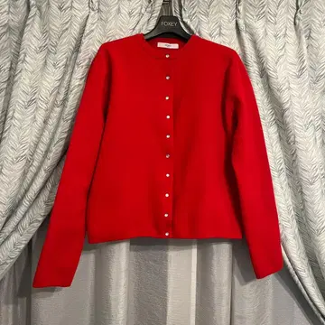 안티로자 가디건 레드 빨간색