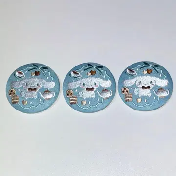 산리오 자수 캔뱃지 시나모롤