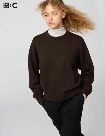 유니클로 스무스 코튼 크루넥 스웨터 S