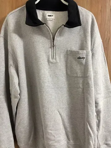 OBEY 오가닉 그레이 지퍼 트레이닝복 L