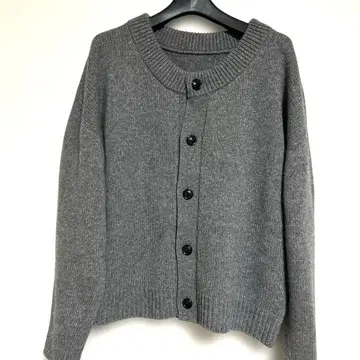 [ 새상품 ] 니가타 미츠케산 여성용 니트 가디건 그레이 두꺼운 원단