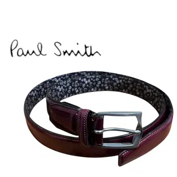 Paul Smith 버건디 가죽 벨트