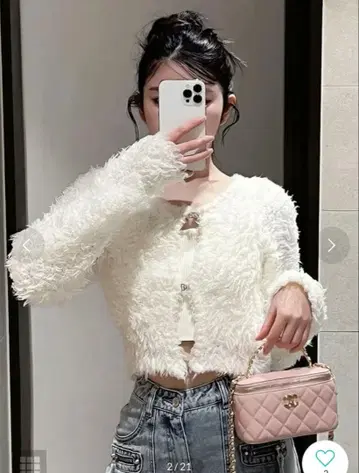 다리치 롱 퍼 니트 앙상블