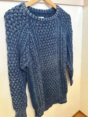 Ron Harman RHC 케이블 니트 남성용 S 사이즈 인디고 블루