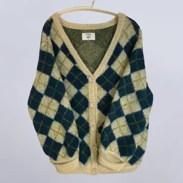 패턴 V넥 가디건