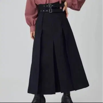 유나이티드 도쿄 두꺼운 원단 롱 스커트 가을/겨울 사이즈 1 짙은 그레이