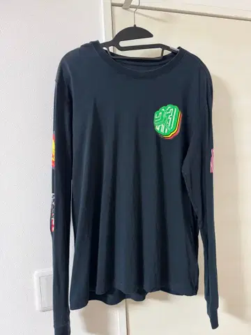 조던 블랙 긴팔 티셔츠 컬러풀 프린트