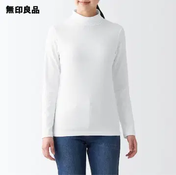 무인양품 스트레치 플라이스 편직 터틀넥 긴팔 T셔츠 L 2장 세트