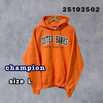 챔피온 챔피온 칼리지 풀오버 후드티 오렌지 L