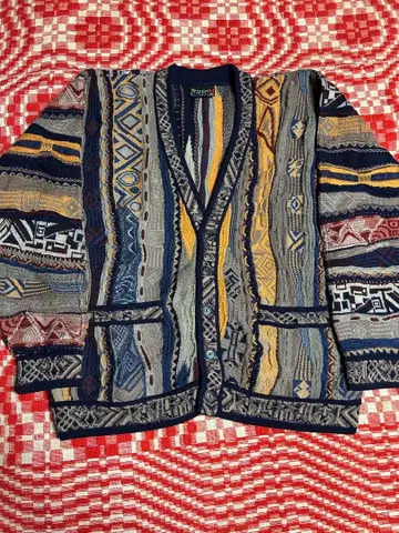 COOGI 가디건 좋은 배색 쿠지