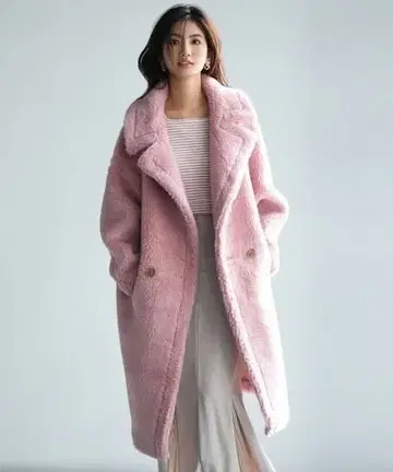 세존드파피용 롱 코트 복슬복슬 보아 코트 테디베어 코트 무스탕 새상품급