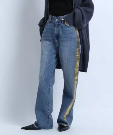 [ eL ] Highrise Straight Denim Pants